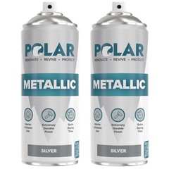 Polar Metallic Silver Spray Paint – 2 x 13.5 Fl Oz | Multi-Purpose Interior &…