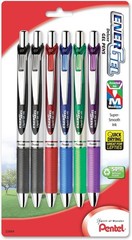 Assorted EnerGel RTX Retractable Gel Pens – Comfortable Grip, 0.7mm Medium Line