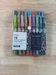 Grabie Metallic Markers Extra Fine Tip 18 Pack Premium New