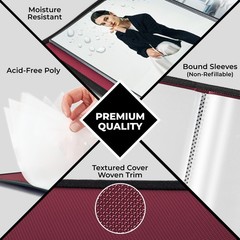 Dunwell Art Portfolio 8.5×11 Folder (Ruby), Black 8.5×11″ w/ BLK Paper, Ruby