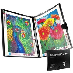 A2 Diamond Painting Storage Book Diamond Art Portfolio Book Plastic Sleeves