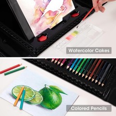 Art Supplies, 240-Piece Art Set Crafts Drawing Kits with Double Sided Trifold…