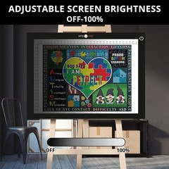 Portable A4 Led Bright Light Pad, Ultra-Thin & Adjustable Luminosity Light Bo…