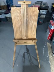 Solid Beech Wood Plein Air French Easel Foldable Spacious Adjustable