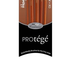 Protege Brush Set Hog Bristle Long Handle Artist Paint Brushes Craft Art 5 PCS