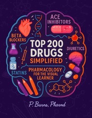 Top 200 Drugs Simplified: Pharmacology Coloring Book & Study Guide: Over…