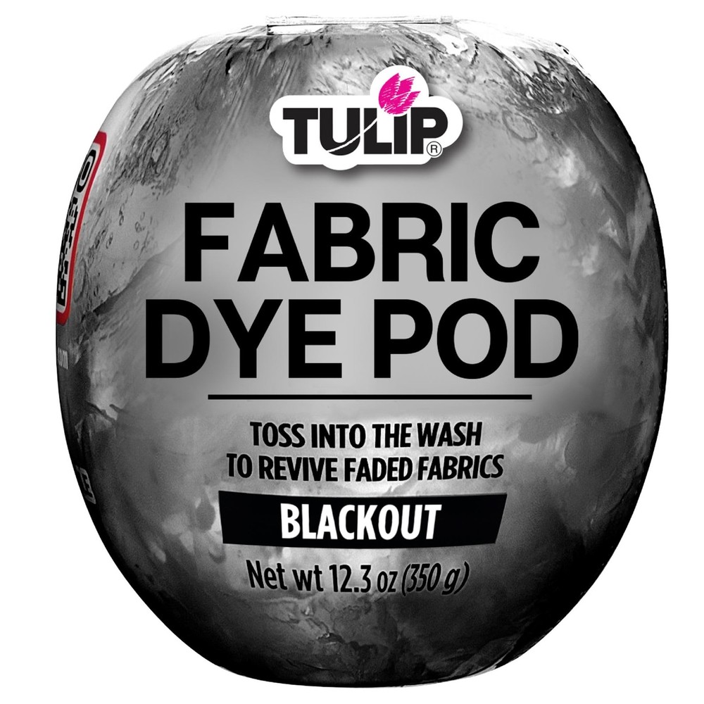 Tulip Fabric Dye Pod Blackout (Black), Permanent for Clothes and