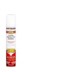 Rust-Oleum 334133 Protective White Gloss Enamel Turbo Spray 24 oz. (Pack of 6)