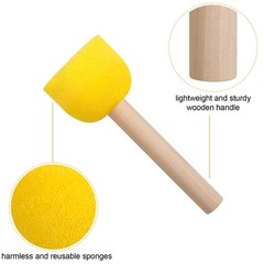 30 Pcs Round Sponges Brush Set, Round Sponge Brushes for Painting, Paint Spon…