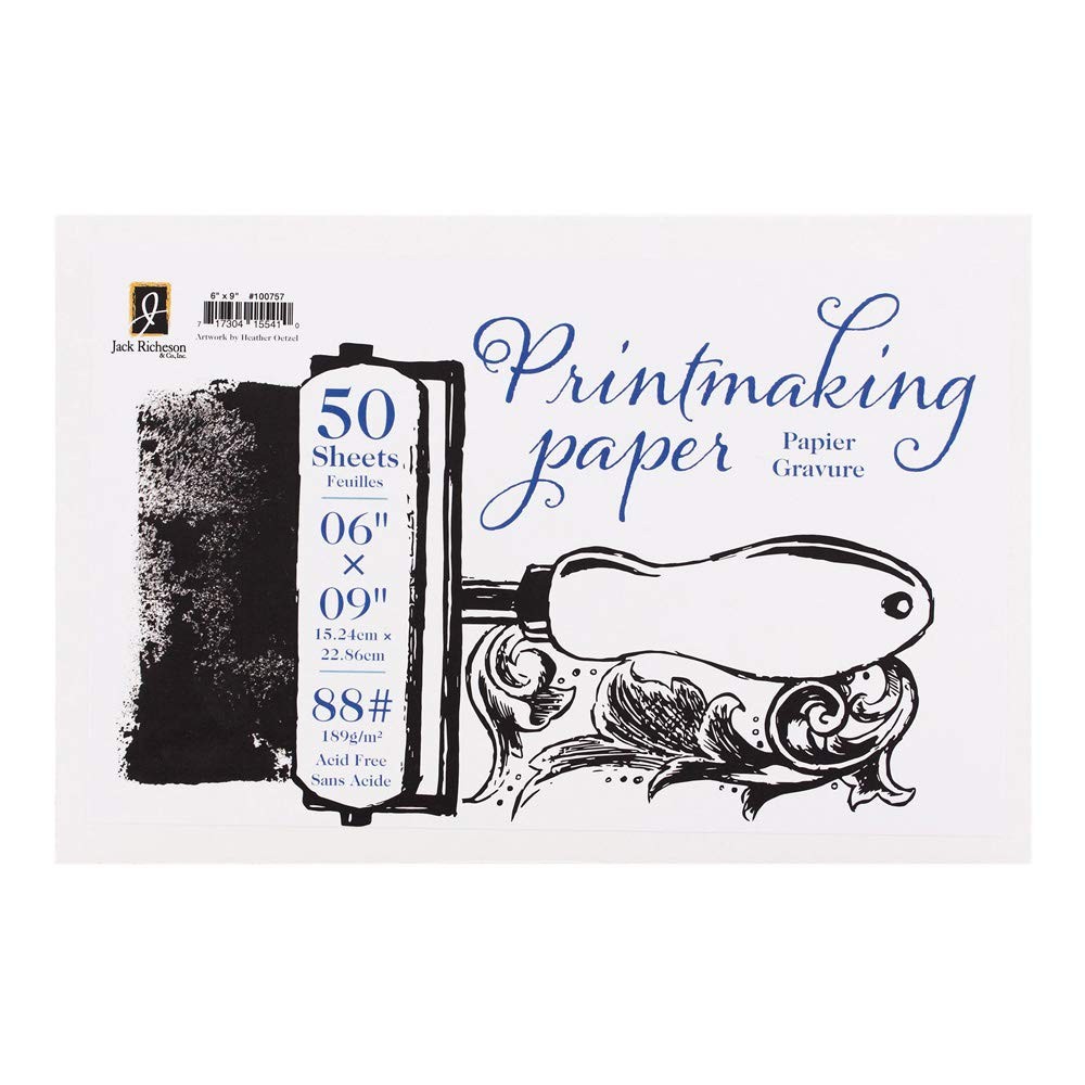 Richeson 6 X 9 Inch Printmaking Paper Pad Medium Texture 50 Sheets 88 Lbs