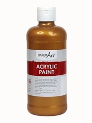 Student Acrylic Paint, 16 ounce Bottle, Metallic Treasure Gold, 101-163, Craft