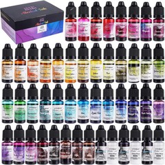 LET’S RESIN 48pcs Concentrated Alcohol Ink Set, Vibrant Colors Alcohol-Based …