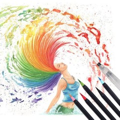 Watercolor Brush Pens Set – Premium Soft Flexible Dual Tips Coloring Brush Pe…