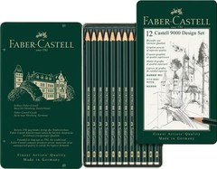 Faber-Castell 9000 Design Set of 12 Pencils Tin