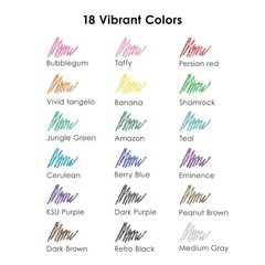 Grabie Glitter Gel Pens 18 Colors, Metallic Vibrant Sparkle Gel Pens for