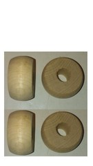 3/4″ Thick Classic Mini Wood Wheels 1-1/2″ Diameter, 7/16″ Hole, Craft Wood 4