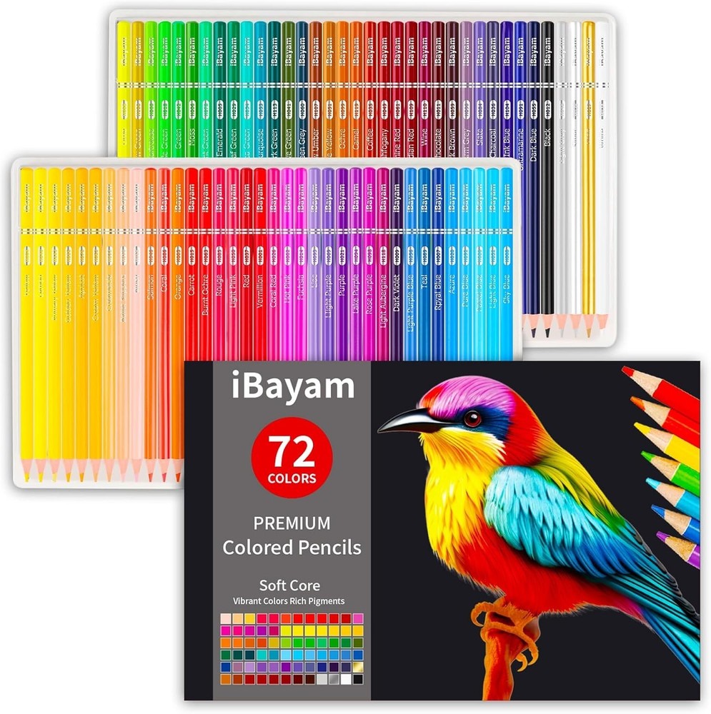 New Colored Pencils 24/72/80 Count Color Pencil Set for Adult Coloring Books So