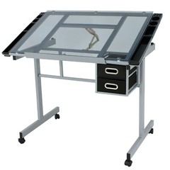 Drafting Table Art Desk Artist Drawing Table Adjustable Craft Table with Stool