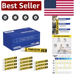 Versatile 12-Pack White Paint Markers – Ideal for Wet, Dry, & Oily Surfaces