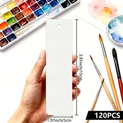 120 Sheets Watercolor Paper Blank Cards, 140 lb/300 GSM Blank Bookmarks with …
