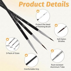Best Model Miniature Paint Brushes Small Detail Art Paint Brush with Set 30 Pcs