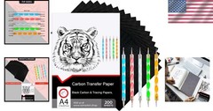 200-Count A4 Black Carbon Paper Set – Perfect for All Your Tracing Needs