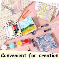 Youdaju 11 Pcs Mini Portable Watercolor Palette Set Travel Paint Multicolor