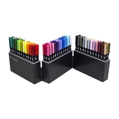 56179 Dual Brush Pen Art Markers, 108 Color Set with Marker Case. Blendable, …