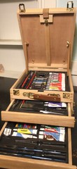 U.S. Art Supply Wood Box Easel Painting – Oil, Acrylic, Watercolor
