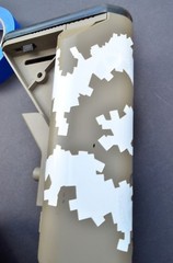2 PACK Camouflage EasyPeel Spray Paint Cerakote Camo Gun Stencil WARPED DIGITAL