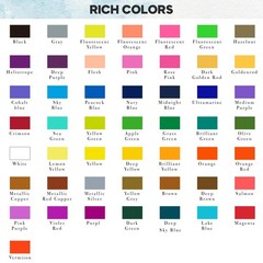 TAVOLOZZA Watercolor Paint Set, 50 Vivid 1 Ounce (Pack of 1), 50 colors