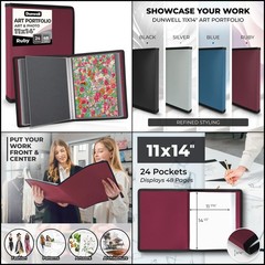 Dunwell Large Art Portfolio, 11″x14″ Folder (Ruby).