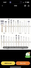 100 Watercolor & 24 Brushes NEW Shipping Included
