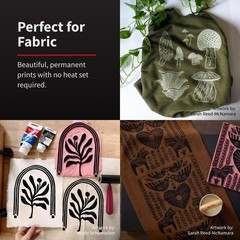 Speedball Premium Block Printing Ink Set – 6 Colors for Fabric Kitchen