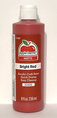 Matte Paint Bright Red Acrylic 8 oz Bottles for Craft & Arts Painting New 3 Lot