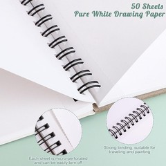 50 Sheets Marker Paper Pad, 7.6×7.6 Inch Bleedproof Art Sketch Pad, 73lb/120g…