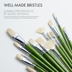 ARTIFY 15 Pcs Professional Oil Paint Brushes Set with Long and Heavy Handle