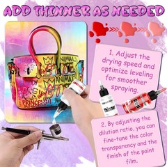 33 Colors Acrylic Airbrush Paint Set – Ready to Spray, Water-Based, Includes Thi