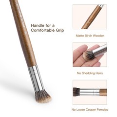 Paint Brush Set 6Pcs Natural Badger Hair Dome Blending Mop – Versatile for Oil