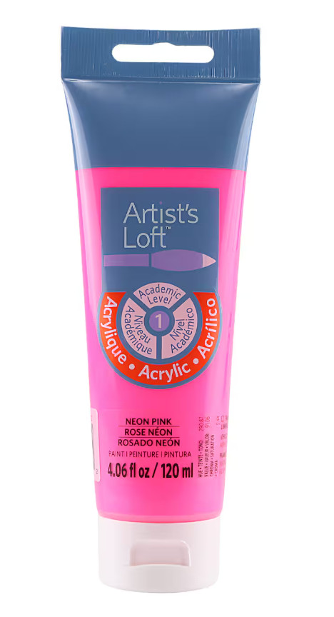 Artists Loft Acrylic – Neon Pink 4.06 fl oz / 120ml- Non Toxic -Fast Drying