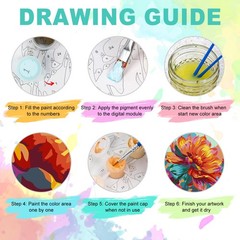 Framed Paint by Numbers Kit for Adults, Flower Paint by Numbers with Frame for B