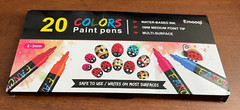 Emooqi Paint Pens 20 Pack Paint Markers Oil-Based Painting Marker Pen Set