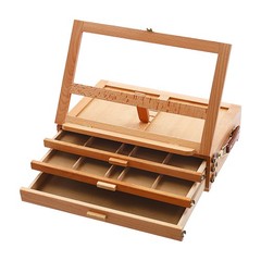 Adjustable Storage Box Easel,Painting Board Stand with Drawers,Storage Box Easel