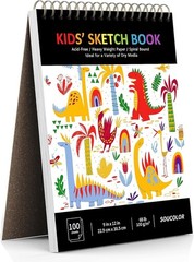 Durable Lightweight Sketchbook for Kids – 100 Sheets, Perfect for Arts & Crafts