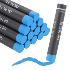 Soft Drawing Oil Pastels, Blendable Pencils (Dark Blue, 16pcs)