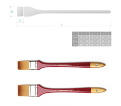 HWAHONG Artist Background Painting Paint Brushes Wide Flat Flat Brush 156 Series