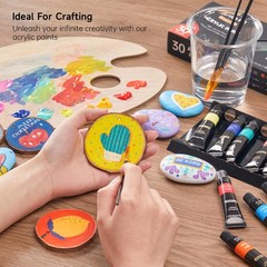 Shuttle Art Acrylic Paint Set, 30 x12ml 0.4 Fl Oz (Pack of 30), 30 Colors