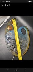 Artists Paint Pallette (Supply Tools Crafts Materials) Wall Decor Art HANDMADE
