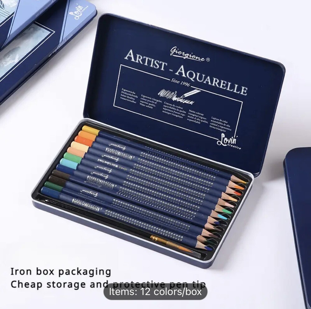 12 Giorgione Watercolor Pencils NEW Shipping Included