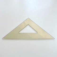 Vintage 1950s Japanese 2-Piece 240mm Triangular Set Square/Ruler Drafting Set